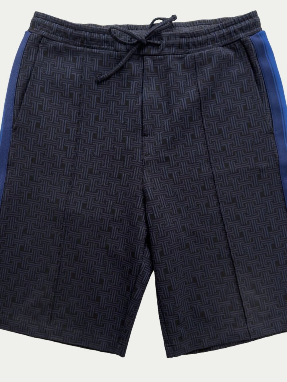 Lanvin FW21 Monogram Jacquard Side Stripe Track Shorts XL